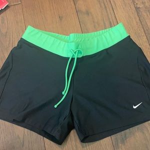 Nike Black & Green Shorts